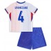 Maillot de foot France Dayot Upamecano #4 Extérieur vêtements enfant Europe 2024 Manches Courtes (+ pantalon court)